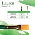 thumbnail image 5 of Princeton Brush Lauren Golden Synthetic Watercolor & Acrylic Brush, Flat Shader, 4, 5 of 7