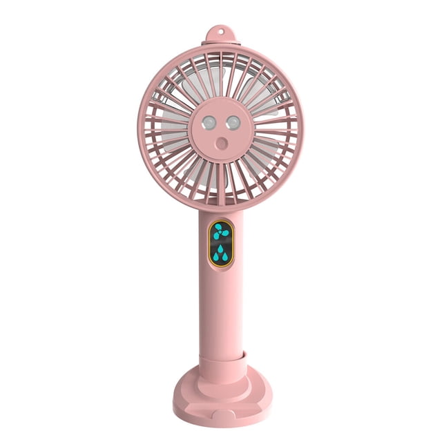 VONKY Atomizer Fan Water Spray Misting Cooling Fan USB Rechargeable Humidifier Moisturizing Device, Pink