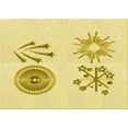 thumbnail image 1 of Ahgly Company Machine Washable Indoor Rectangle Transitional Sun Yellow Area Rugs, 4' x 6', 1 of 7