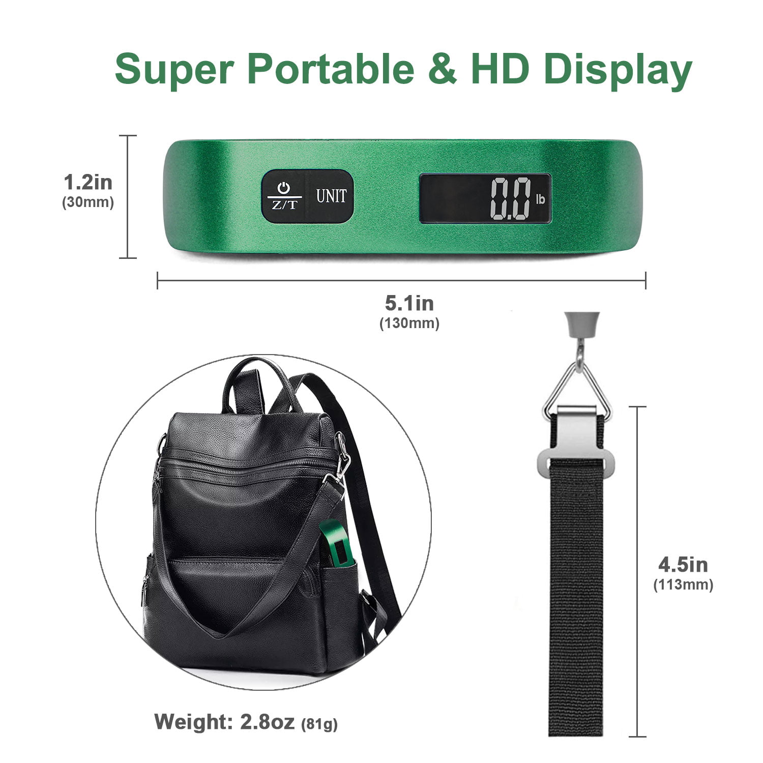 Digital Luggage Scale, WGGE Travel Luggage Weight Scale, Max 110lbs/50kg Baggage  Scale with Backlit LCD Display - W&G Global Electronics Inc