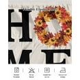 thumbnail image 5 of Thanksgiving Fall Bed Skirt Queen Size 18 Inch Drop, Pumpkin Maple Leaf HOME Vintage Linen Wrap Around Dust Ruffle Bedskirts, Wrinkle & Fade Resistant Easy Fit Bedskirt with Adjustable Elastic, 5 of 8