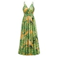 thumbnail image 1 of Vestido Suelto Informal De Verano Sin Mangas con Cuello En V Profundo para Mujer Vestidos Largos De Cami Largos para Cubrir La Playa,Verde,L, 1 of 6