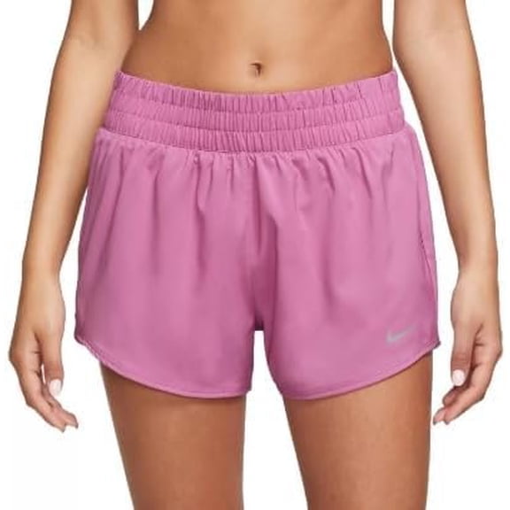 Nike Womens Dri-FIT Shorts Mid-Rise Brief-Lined Pink XXL New