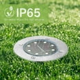 thumbnail image 3 of 8 Packs Solar Ground Lights, Disk Lights Garden Waterproof In-Ground Outdoor Landscape Lighting for Lawn, Pathway, Yard, Driveway, Step and Walkway (White), 3 of 7