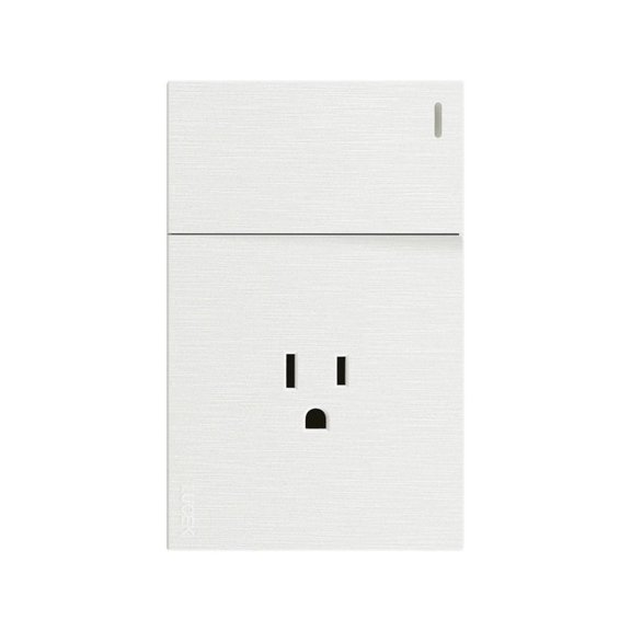 Placa Con 1 Apagador Y 1 Contacto Lucek Flat Pack 6 blanco