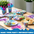 thumbnail image 3 of 145 Pcs Mermaid Birthday Party Supplies with Banner, 24 Serves Tableware Set with Plates, Cups, Napkins, and Cutlery Sets for Mermaid Themes Party Kids 6 7 8 Years, 3 of 16