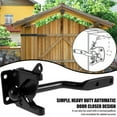 thumbnail image 2 of Self Locking Gate Gravity Door Latch Automatic Gate Latch for Metal Wooden Fences, Black, 2 of 7