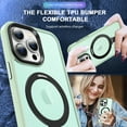 thumbnail image 6 of iPhone 14 Pro Max Rugged Case Magnetic, Compatible with Magsafe & Accessories Invisible Stand Heavy Duty Protective Shockproof Anti-Scratch Bumper Phone Case for Apple iPhone 14 Pro Max, Lightgreen, 6 of 6