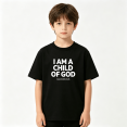 thumbnail image 2 of Child of God Bible Boys Graphic Print T-Shirt, Christian Faith Verse Top 100% Cotton Kids Short Sleeve Tee, 2 of 5