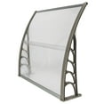 thumbnail image 5 of Lowestbest 40"×40" Windows Awnings, Outdoor Clear Door Window Awning, Silver & Gray, 5 of 6