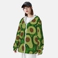 thumbnail image 4 of Pofeuu Big Colorful Avocados Print Sun Protection Outdoor Lightweight Full Zip UV Cooling Hoodie Long Sleeve Summer Clothing for Outdoor Hiking-Medium, 4 of 5