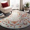 thumbnail image 2 of Safavieh Tapis Rond Wyndham Bleu / Rouille, 2 of 4