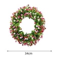 thumbnail image 3 of 13.4 Inch Farmhouse Spring Wreath for Front Door - Colorful Cottage Artificial Wreath, All Seasons Home Decor for Wall Window and Festival Party, 3 of 5