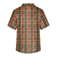 thumbnail image 5 of Domuza Mens Scrubs Top Plaid Stripe Graphics V Neck Short Sleeve Work Uniform Loose Fit Comfy Soft Medical Scrub Tops with 3 Pockets Yellow 3XL, 5 of 5