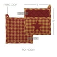 thumbnail image 5 of VHC Brands, Burgundy Star, Cotton, 8x8, Pot Holder, Red, 5 of 5