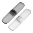 thumbnail image 1 of Uxcell 2pcs Estuche de Cepillo de Dientes de Viaje Transparente Blanco/Transparente Negro Soportes de Cepillo de Dientes Portátiles para el Hogar y Viajes, 1 of 6
