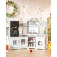thumbnail image 6 of LAZY BUDDY Corner Wooden Play Kitchen with Lights & Sounds, Interactive Toy Kitchen for Toddlers 3+, 6 of 10
