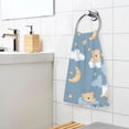 thumbnail image 5 of Sleeping Bear and Moon Bath Towel 100% Cotton Soft Thick High Absorbency Hand Face Towel Single Pack 16x28in, 5 of 7