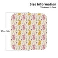 thumbnail image 3 of Pofeuu Yellow Pueple Rabbit Print Leather Coasters Set of 6, Round Cups Mugs Mat Pad for Home Kitchen Heat Resistant Drink Coasters,Square, 3 of 7