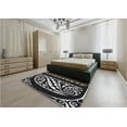 thumbnail image 5 of Ahgly Company Machine Washable Indoor Square Transitional Night Black Area Rugs, 6' Square, 5 of 7