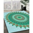 thumbnail image 2 of Ahgly Company Indoor Round Patterned Dull-Sea Green Area Rugs, 7' Round, 2 of 6
