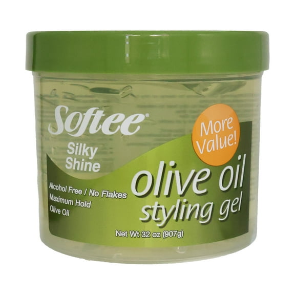 Softee Olive Oil Styling Gel Silky Shine, 32 Oz.