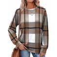 thumbnail image 4 of Ronuti Fall Sweatshirts for Women Long Sleeve Shirts Fashion Casual Crew Neck Pullover Tops, 4 of 10