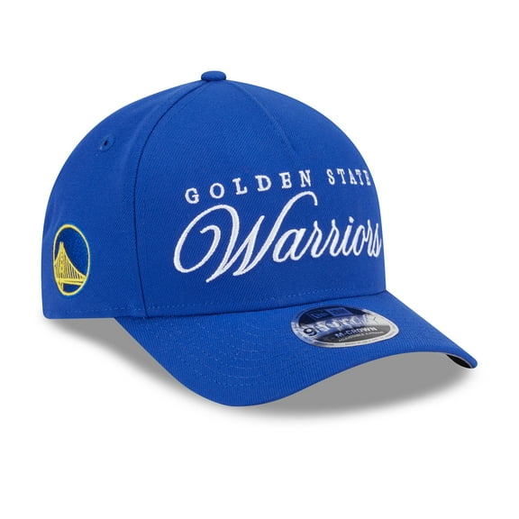 Men's New Era Royal Golden State Warriors 2025 NBA Draft M-Crown A-Frame 9FORTY Adjustable Hat