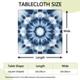 thumbnail image 2 of Blue Tie Dye Mandala Pattern Square Fitted Tablecloth with Elastic Edge,Square Table Cover,Washable Elastic Table Cover for Home Kitchen Party Decor 34"x34", 2 of 6