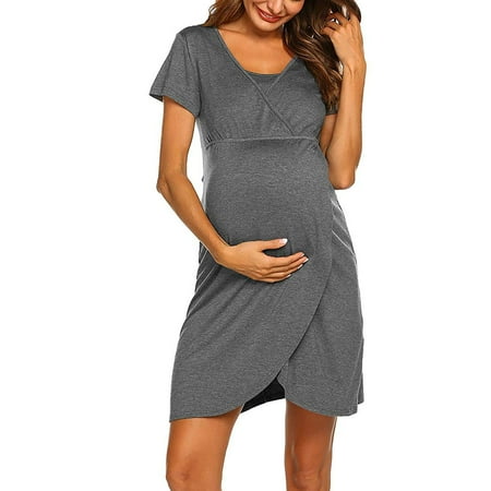 

Shpwfbe Maternity Dress Pregnant Stripe Tunic Breastfeeding Summer Maternity Clothes