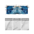 thumbnail image 4 of Valances for Windows Marble Dark Rod Pocket Cafe Window Treatments Valance Curtains for Kitchen Bathroom Laundry Basement Windows 42"x18", 4 of 9
