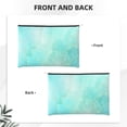 thumbnail image 2 of Zufioo Cyan Mint Marble Print DuPont Paper Portable Toiletry Bag, 8.9x6.5 inch Zippered Hand-held Paper Cosmetic Bag Storage Tool Kit, 2 of 7