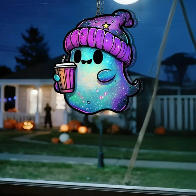 AKEGAMN Liquidation! Pièce Suspendue d'Halloween Personnalisée en Acrylique Motif Imprimé Ornement Suspendu Extérieur/intérieur pour & Maison Pièce Suspendue d'Halloween Personnalisée en Acrylique Motif Imprimé Extérieur/intérieur H