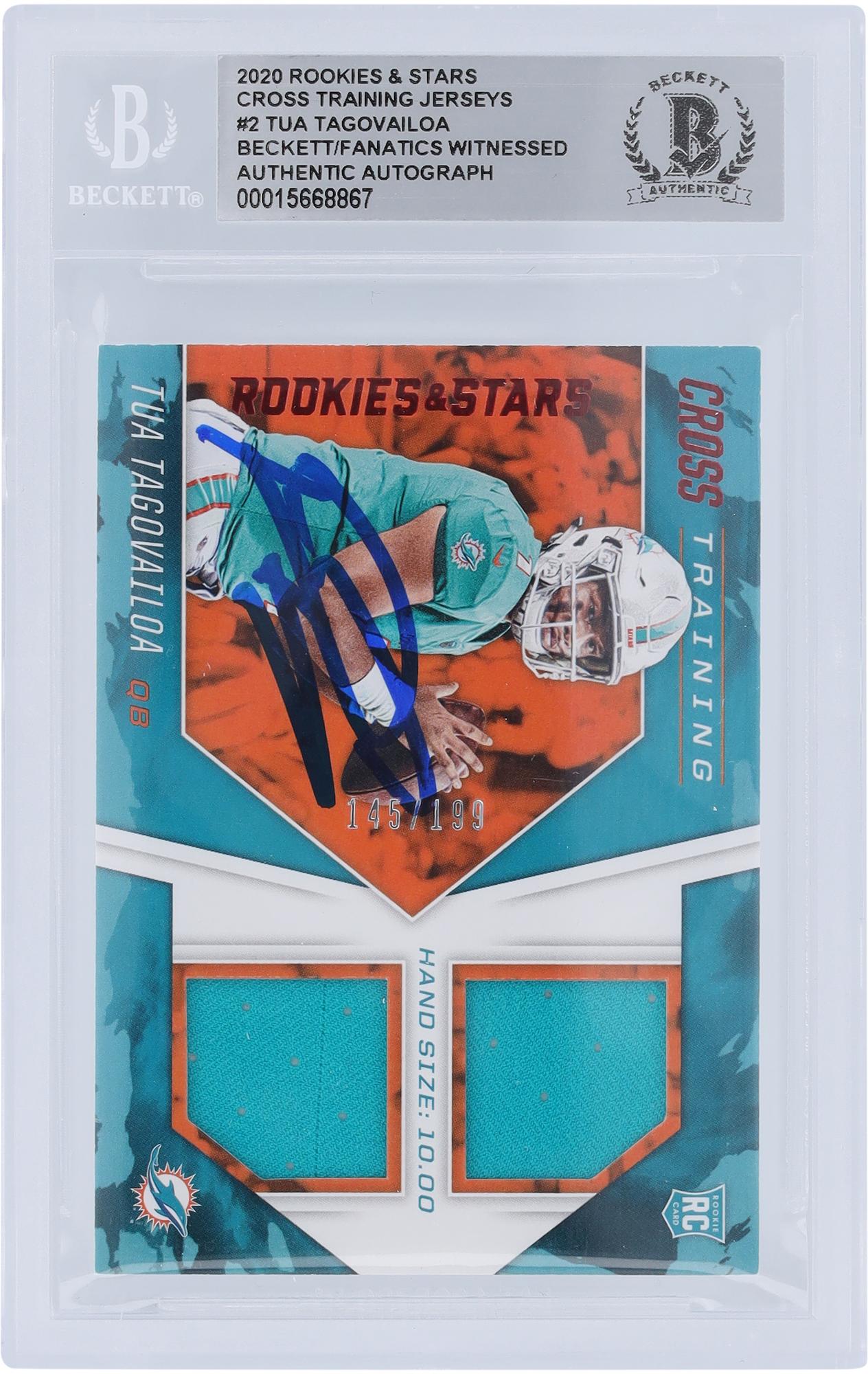 Tua Tagovailoa Miami Dolphins Autographed 2020 Panini Rookies & Stars Cross Training Jerseys