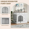 thumbnail image 5 of Ataucjin 37.5 Inch Dog Crate Furniture, Multi-Functional Dog Crate Furniture, Dog Kennel Furniture with Storage Drawers &Rotating Bowls, Furniture-Style Dog Crate for Small to Large Breeds Dog Kennel, 5 of 10