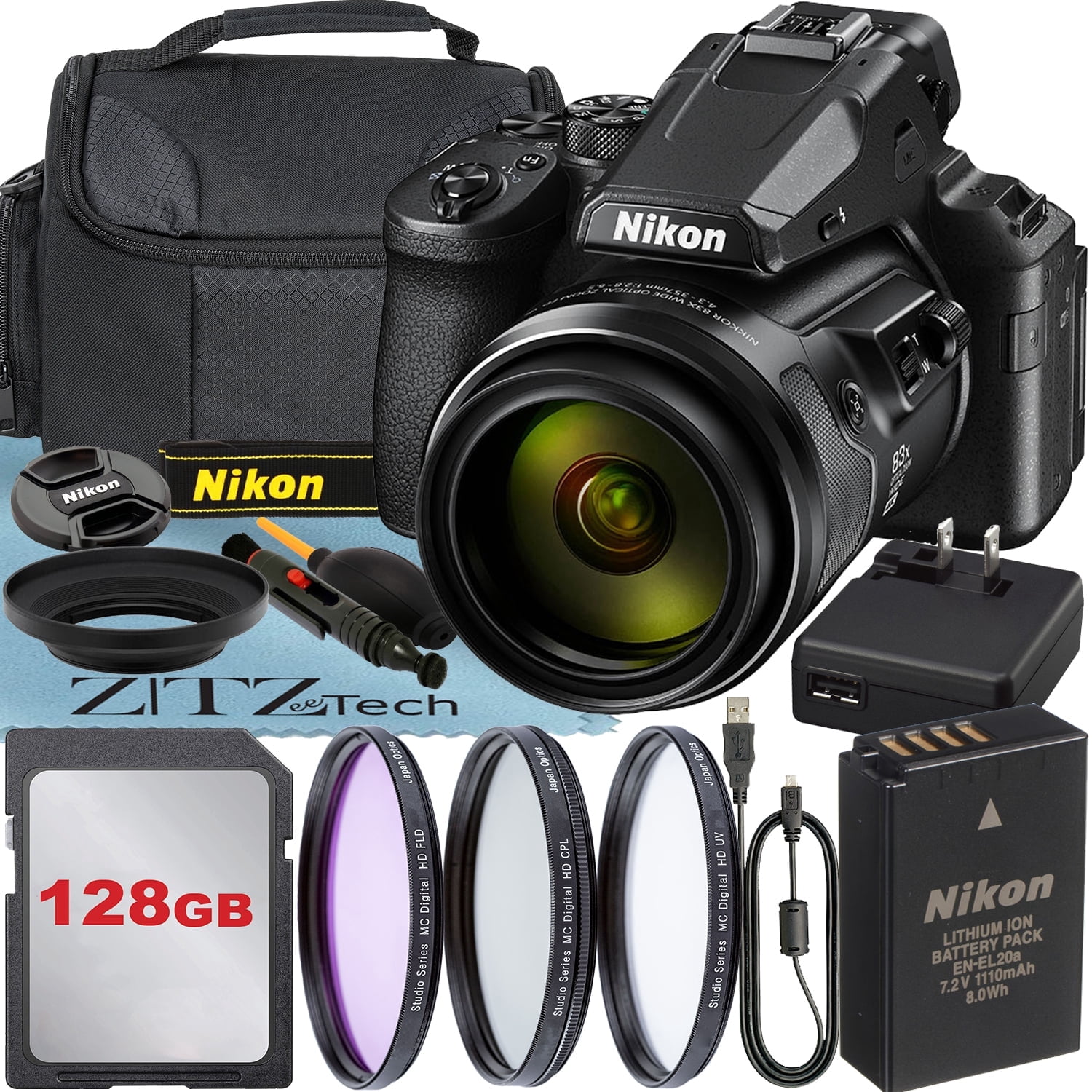 Nikon COOLPIX P950 Digital Camera, Zoom Lens, Photography Kit with