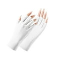 thumbnail image 2 of Women's Sun Protection Gloves, UPF 50+ Fingerless Driving Gloves, Breathable Nylon Spandex Summer Gloves, Thin Cooling Gloves for Driving, Cycling, and Outdoor Activities White, 2 of 3