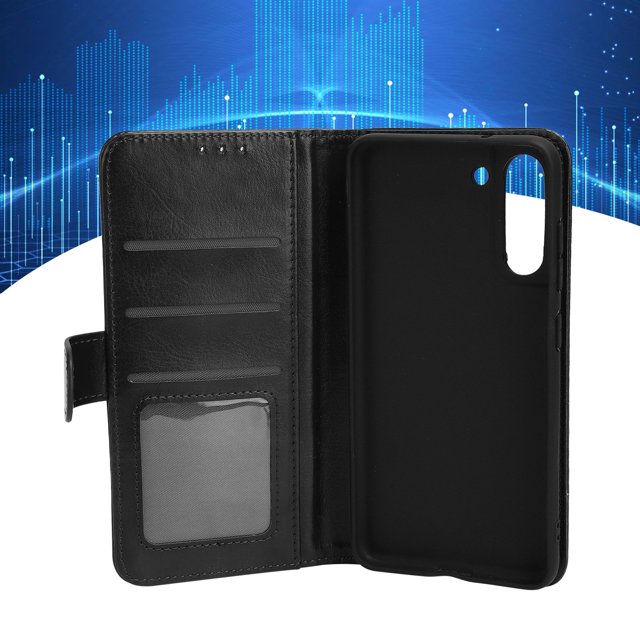 Funda para teléfono móvil funda de piel completa a prueba de golpes para S21 FE con tarjetero cartera apertura para carga y acceso directo a auriculares cámara y tecla de ANGGREK Otros