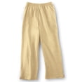 thumbnail image 1 of Pantalones capri cortos de punto de algodón para mujer con cintura elástica, color caqui, talla XL, 1 of 3