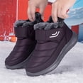 thumbnail image 2 of YOURDIARY Women Snow Boots Winter Warm Outdoor Waterproof Fabric Hiking Ankle Boots Slip-ons Purple, 2 of 7