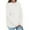 White, variant on MIUOWANP Women Sweatshirts No Hood Women's New Relaxed Casual Fashion Color Matching Long-sleeved Pullover Hoodie Navy S