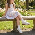 thumbnail image 6 of Cushionaire Kid's Belinda Lace Detail Casual Sneakers for Girls – Cute and Stylish Ribbon Lace-Up Girls Shoes with Soft Cushion Support, 6 of 33