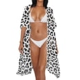 thumbnail image 3 of HELLHERO High Quality Fabrics Beach Kimono for Pool Breathable Free Size Bathing Suit Cover Up Leopard Print Glamour, 3 of 6