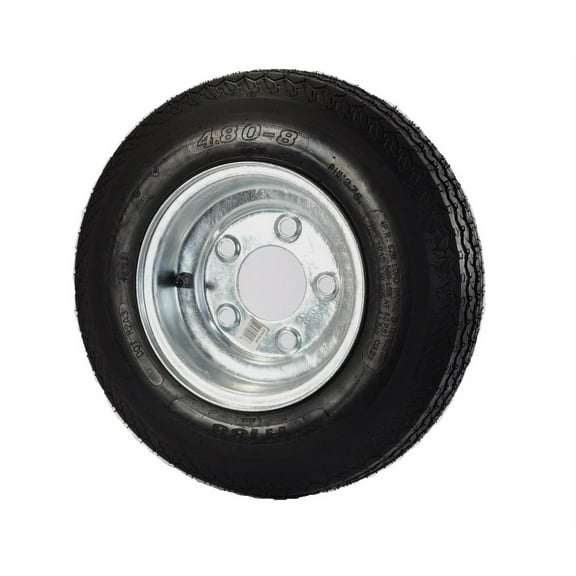 eCustomrim Trailer Tire Rim 4.80-8 480-8 4.80x8 Load C Tire 5 Lug Hole Bolt Galvanized