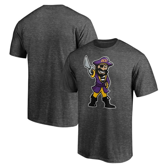 Men's Charcoal ECU Pirates PeeDee Mark T-Shirt