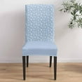 thumbnail image 5 of Chair Covers for Dining Room Set of 4,Christmas Winter Snowflakes on Blue Stretch Seat Protector Removable Washable Chairs Slipcovers for Kitchen Banquet Wedding Hotel,White Falling Snow, 5 of 6