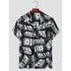 thumbnail image 2 of Camisa con estampado 3D de billetes de dólar negros para hombre, camisa moderna de manga corta de gran tamaño con personalidad, camisetas de calle de verano estilo hip hop, 2 of 4