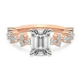thumbnail image 4 of IGI Certified 1 Carat Emerald Shape Lab Grown Diamond Engagement Ring | 14K Rose Gold | Dorothea Side Stone Diamond Ring | FG-VS1-VS2 Quality Friendly Diamonds, 4 of 6