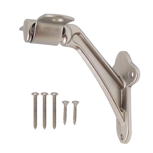 Commercial Grade Handrail Bracket Wall Mounted Satin Nickel, 3 Pack | HOWTOOL