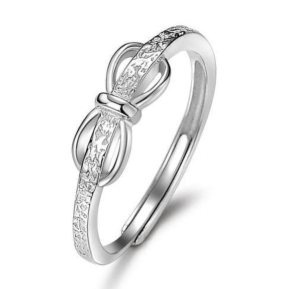 VOLALO Women 925 Sterling Silver Butterfly Bow Thumb Ring Stress Anxiety Rings Women's Jewelry Lady Birthday Mother's Day Gifts